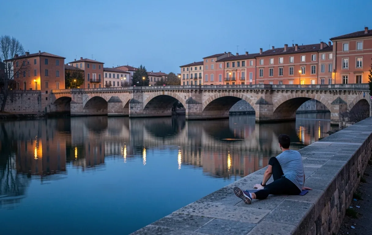 Quais de la Garonne à Toulouse au petit matin