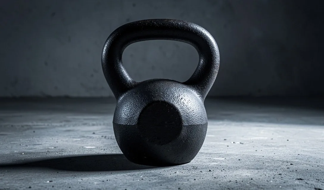 Kettlebell posée sur béton