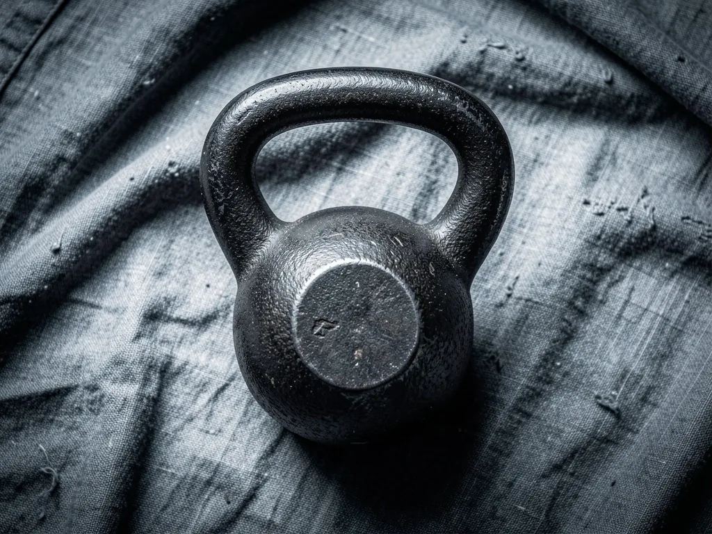 Kettlebell traditionnelle sur tissu